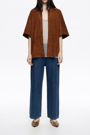 [25FW] 다크블루 데님 앵클 길이 청바지 B256AWN005BLA