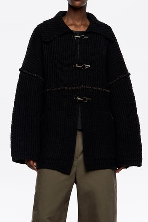 [25FW] 빔바이롤라 메탈 후크 블랙 카디건 B256AWG012BKE