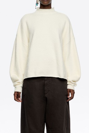 [25FW] 빔바이롤라 아이보리 코튼 박시 스웨터 B256AWK019IVB