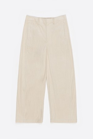 [25FW] 빔바이롤라 아이보리 코튼 배럴 레그 팬츠 B256AWP007IVA