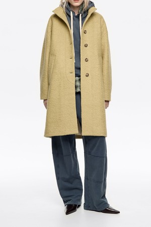 [25FW] 빔바이롤라 라임 부클레 울 미디 코트 B256AWC005LMB