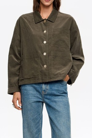 [25FW] 빔바이롤라 카키 스트레이트 데님 재킷 B256AWJ001KAB