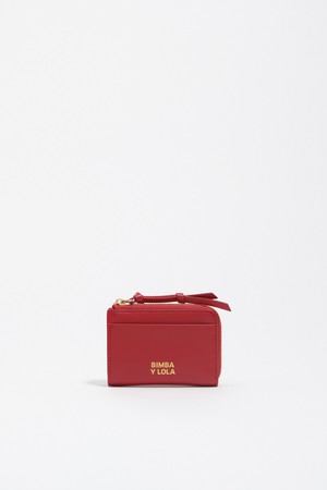 [25FW] 빔바이롤라 레드 레더 동전 지갑/카드 홀더 B256AIV020RDF