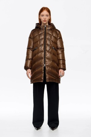 [25FW] 빔바이롤라 다크올리브 스트레이트 컷 후드 패딩 B256AWD002OLB