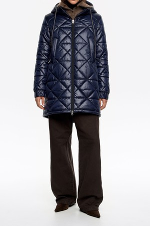 [25FW] 빔바이롤라 다크네이비 스트레이트 후드 패딩 B256AWD003NYB