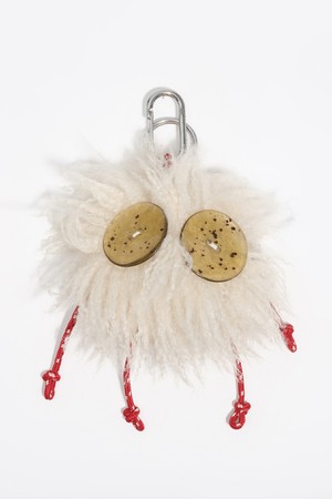 [25FW] 빔바이롤라 아이보리 퍼 차로 키링 B256AIZ012IVF