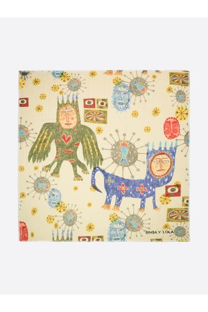 [25FW] 마스크 프린트 울 숄 B256AII016WHF