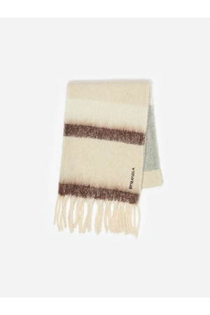 [25FW] 아이보리 스트라이프 브러시드 스카프 B256AII018IVF