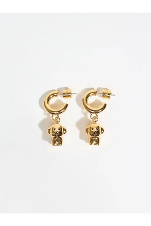 [25FW] 골드 도그 후프 이어링 B256AIW010GOF