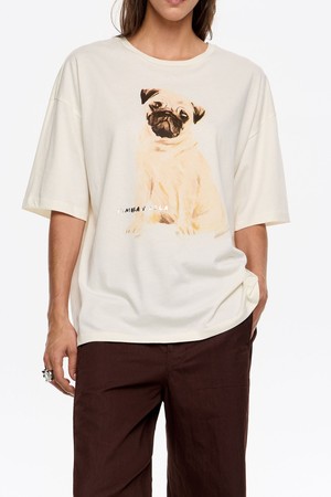 [25FW] 아이보리 퍼그 로고 티셔츠 B256AWT022IVB