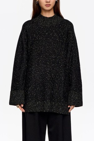 [25FW] 빔바이롤라 블랙 넵스 사이드 슬릿 스웨터 B256AWK020BKB