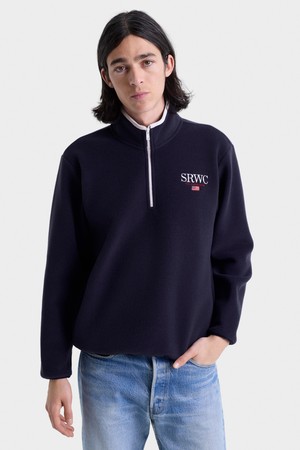 [공식] 스포티앤리치 네이티컬 폴라 쿼터 집업 남여공용 - 네이비 R265AMJ101_NAVY-a