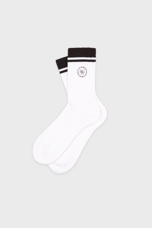 [공식] 스포티앤리치 SRHWC 양말 - 화이트/초콜렛 R256AOC003_WHITE-a
