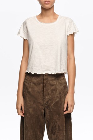 [26SS]빔바이롤라 피티드 래글런 티셔츠 - 아이보리 B265AWT010IVB