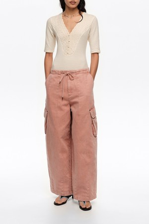 [26SS]빔바이롤라 데님 카고 트라우저 - 핑크 B265AWN001PKA