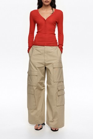 [26SS]빔바이롤라 멀티 포켓 코튼 트라우저 - 베이지 B265AWP003BEA