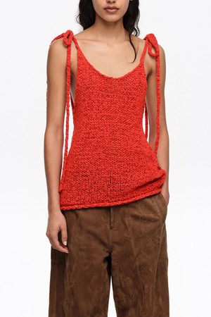 [26SS]빔바이롤라 리본 스트랩 스웨터 - 레드 B265AWK001RDB