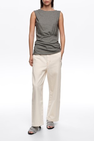 [26SS]빔바이롤라 배럴 핏 데님 팬츠 - 아이보리 B265AWN005IVA