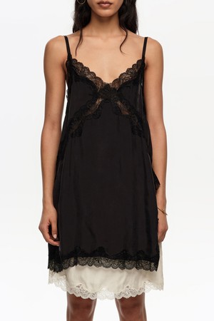 [26SS] 빔바이롤라 롱 워시드 란제리 탑 - 블랙 B265AWB021BKB