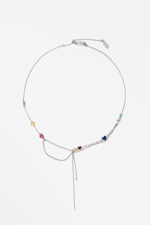 [26SS] 빔바이롤라 실버 체인 크리스탈 네크리스 B265AIU018SIF