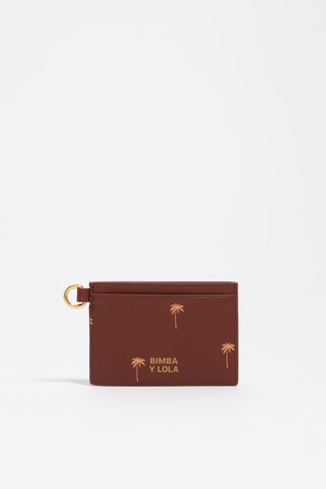 [26SS] 빔바이롤라 팜스 스몰 카드 홀더 - 브라운 B265AIV020BRF
