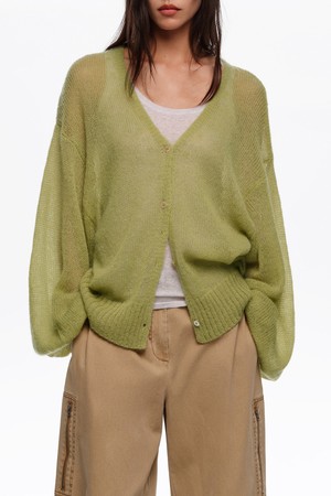 [26SS] 빔바이롤라 모헤어 울 롱 가디건 - 그린 B265AWG002GNB