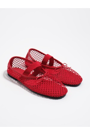 [26SS] 빔바이롤라 메쉬 발레리나 슈즈 - 레드 B265AIS020RD4