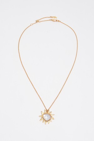 [26SS]빔바이롤라 브러시드 골드 마더오브펄 선 네크리스 - 골드 B265AIU005IVF