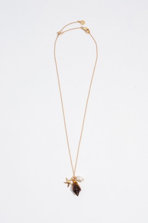 [26SS]빔바이롤라 스타 앤 쉘 네크리스 -골드 B265AIU008BRF