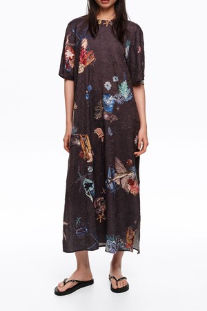 [26SS]빔바이롤라 시베드 앤트라사이트 링클드 니트 미디 드레스 B265AWO008BKB