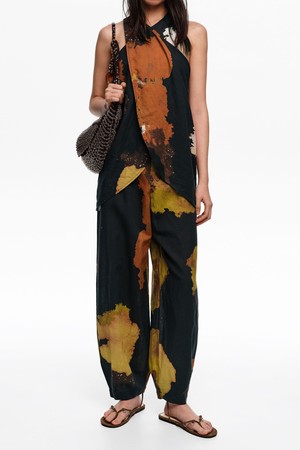 [26SS]빔바이롤라 블랏 린넨 배기 트라우저 - 블랙 B265AWP009BKA