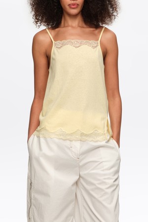 [26SS] 빔바이롤라 레이스 스트랩 탑 - 라이트 옐로우 B265AWT034YEB