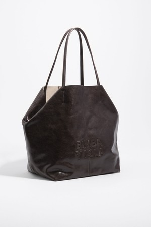 [26SS] 빔바이롤라 레더 쇼퍼 라지 백 - 다크 브라운 B265AIB005BRF