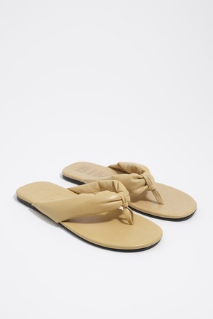 [26SS] 빔바이롤라 레더 튜블라 플랫 샌들 - 옐로우 B265AIS015CM4