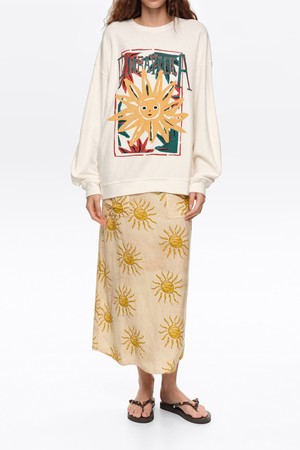[26SS] 빔바이롤라 Bimba by the South 린넨 A라인 스커트 베이지 B265AWS011BEB