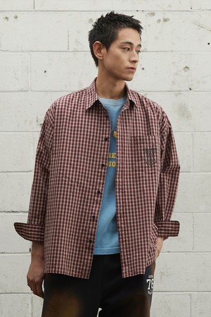Check Shirt_RED [KR265PUI402]