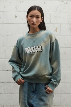 Round Logo Sweatshirt_LGreen [KR265PUW412]