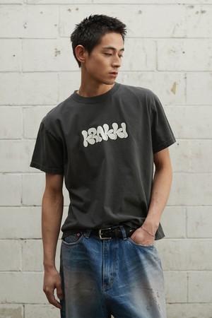 Round Logo Tee_Charcoal [KR265PUT423]