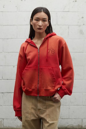 Vintage Zip-Up Hoodie_Red [KR265PUW431]