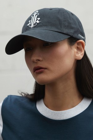 [Unisex] Initial Logo Cap 01_Black [KR269POH402]