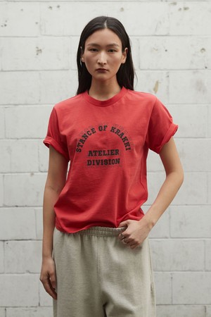 Arch Logo Tee (W)_Red [KR265PWT442]