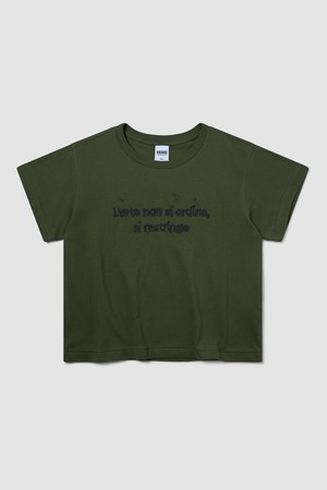 [Women] Paint Logo Crop Tee_Khaki [KR265PWT462]