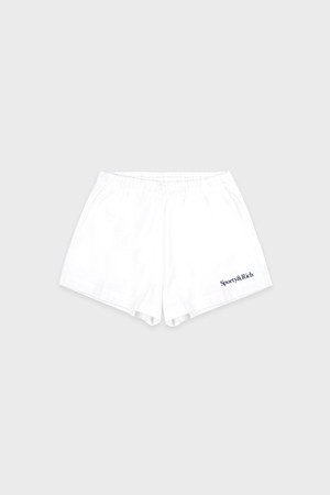 [공식] 스포티앤리치 세리프 로고 자수 디스코 쇼츠 - 화이트 R265AW7006_WHITE-a
