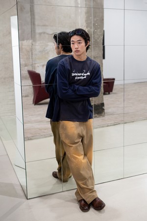 [Unisex] Splatter Paint Pants_Mustard [KR266PUP901]