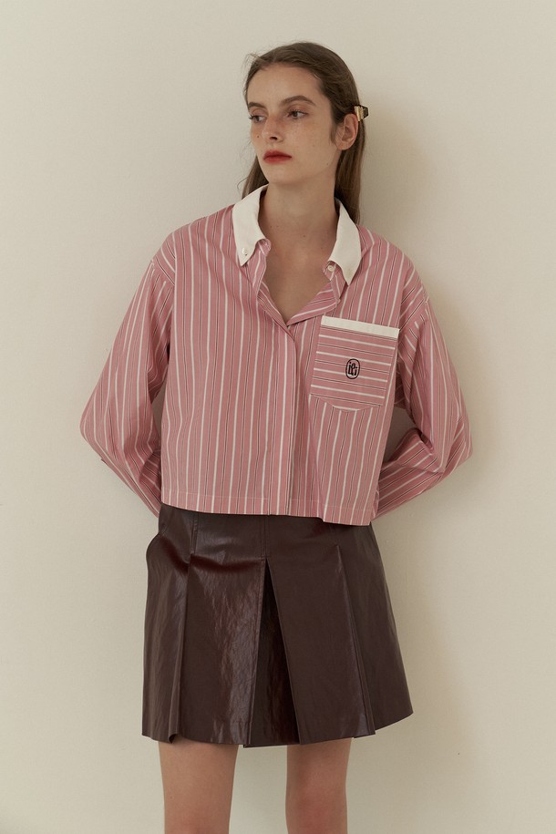 IULAI - 셔츠 - Bay crop shirt Pink