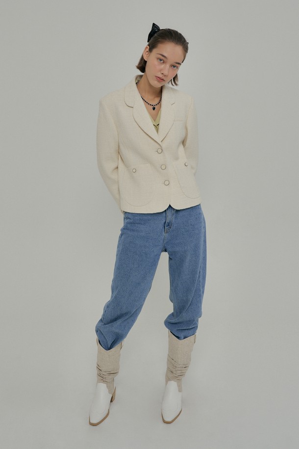 IULAI - 자켓 - Jane tweed blazer Ivory