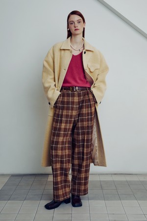 Palo check pants Brown