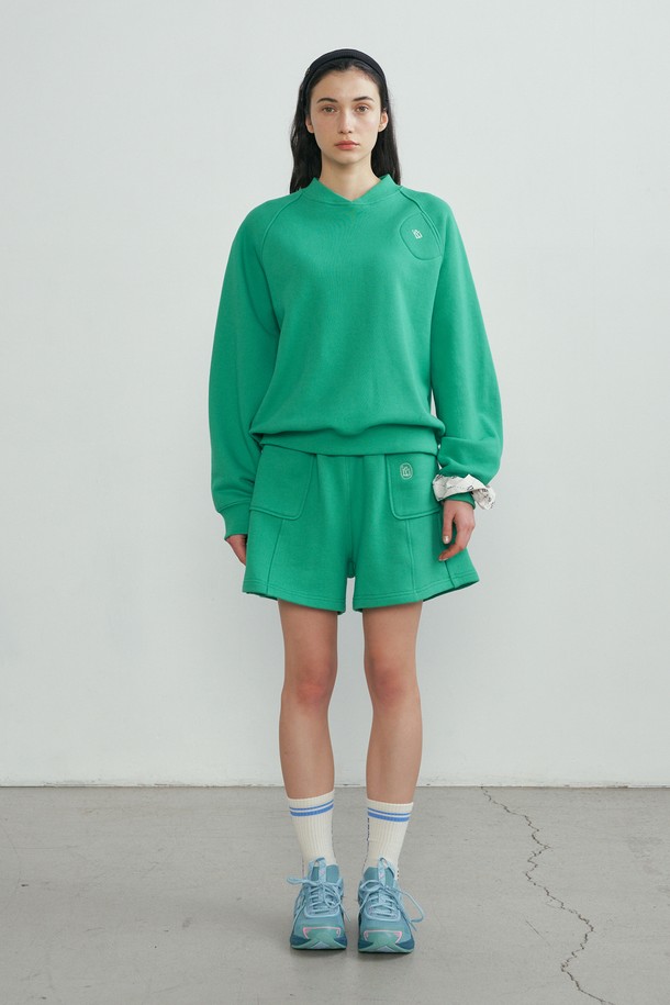 IULAI - 쇼트팬츠 - Tiptoe half pants Green