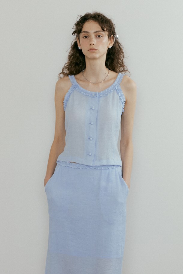 IULAI - 블라우스 - Shudder sleeveless blouse Lavender blue