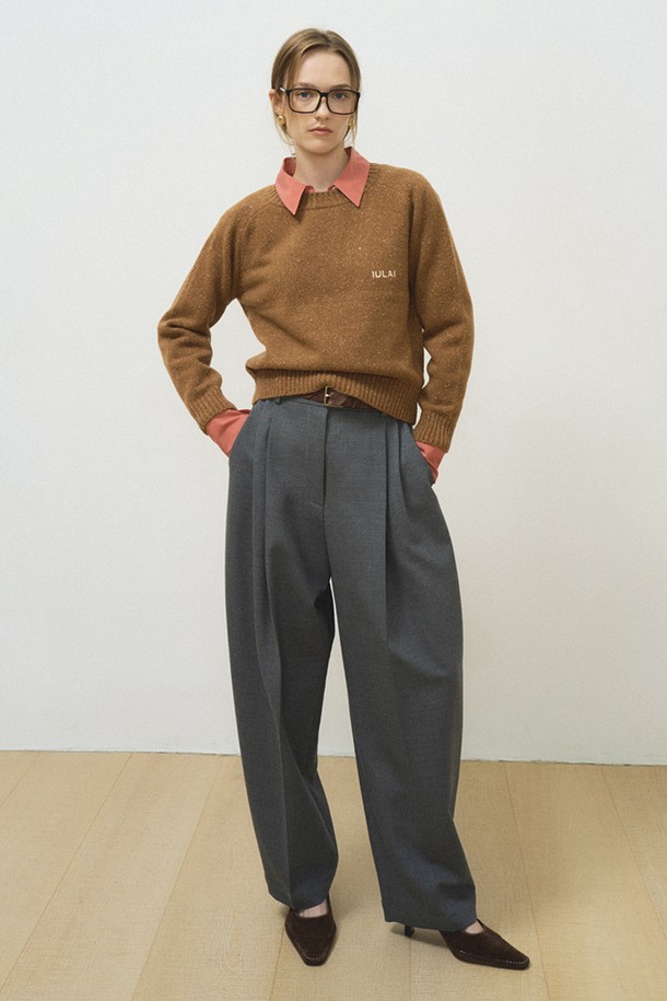 IULAI - 롱/미디팬츠 - Pumpkin low slacks Grey